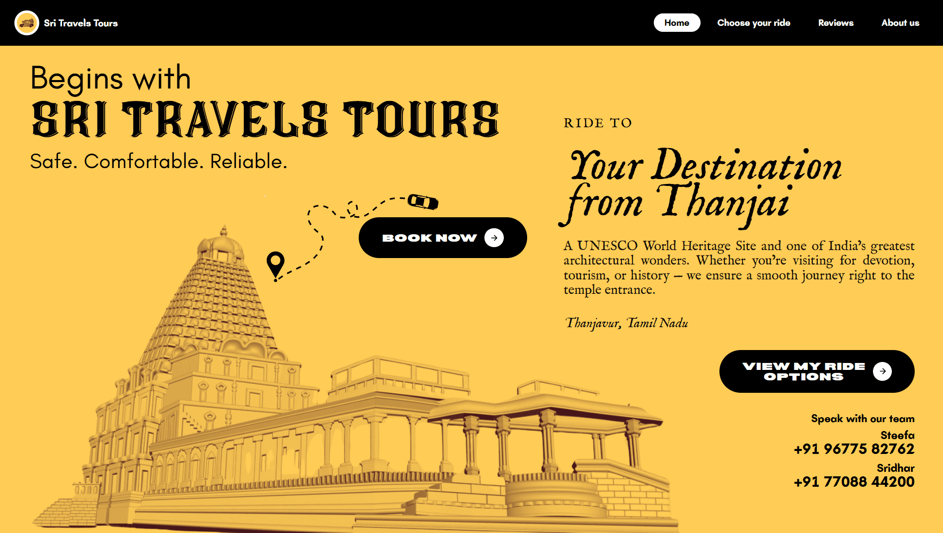 Sri Travels Tours desktop screenshot